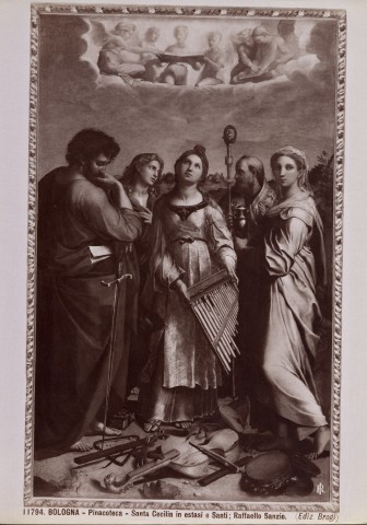 Brogi — Bologna - Pinacoteca - Santa Cecilia in estasi e Santi; Raffaello Sanzio. — insieme